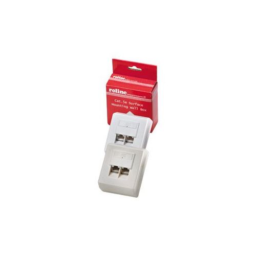 Roline Dose - Wanddose - RJ-45 X 2 - weiß