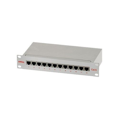 Roline - Patch Panel - RJ-45 X 12 - Hellgrau - 1U - 10