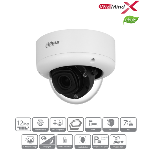 Dahua IPC-HDBW71242E1P-Z-X (2,7-12 mm) Dome Kamera 12MP