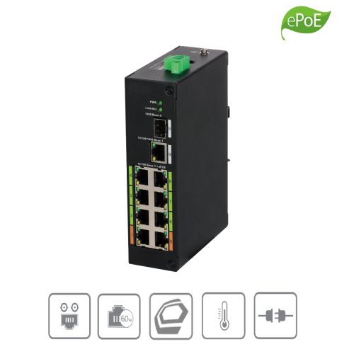 Dahua LR2110-8ET-120 (V2.0) PoE Switch