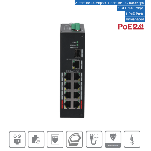 Dahua PFS3110-8ET-96-V2 PoE Switch