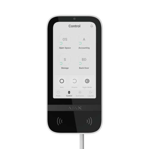 Ajax Superior KeyPad TouchScreen Fibra Weiß