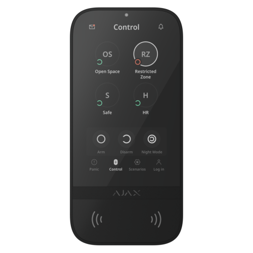 AJax Superior KeyPad TouchScreen G3 Jeweller Schwarz
