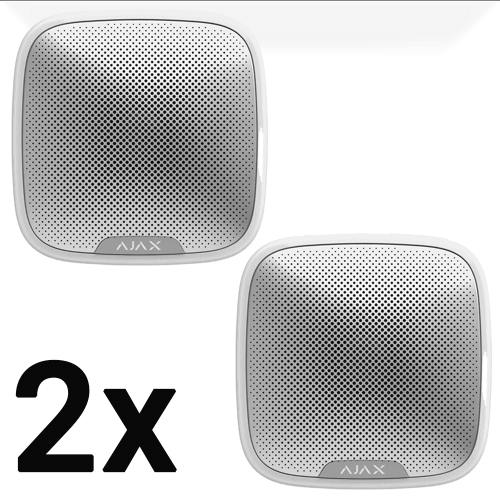 Ajax Alarmanlage Set AJ43-W Alarmsirene-Ergänzung 2x
