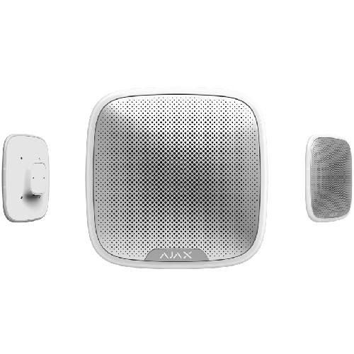 Ajax StreetSiren drahtlose Funk Außensirene in Farbe weiß