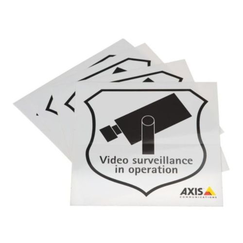 AXIS SURVEILLANCE STICKER englisch Sicherheitsaufkleber 10 Stück 