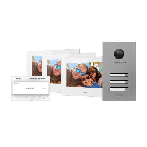 HIKVISION DS-KIS7023Y-S 2-Draht Intercom-Kit Edelstahl 3 Tasten UP
