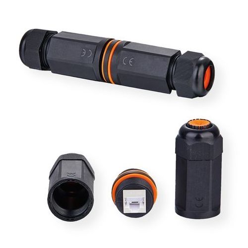 VALUE RJ-45 Kupplung geschirmt, Kat.6A (Class EA), Outdoor/Indoor, schwarz