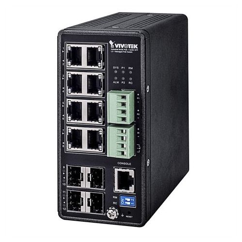VIVOTEK AW-IHT-1271 Industrie-Switch, PoE 
