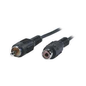 VALUE - Videoverlängerungskabel - RCA (M) bis RCA (W) - 10 m - abgeschirmt - Schwarz