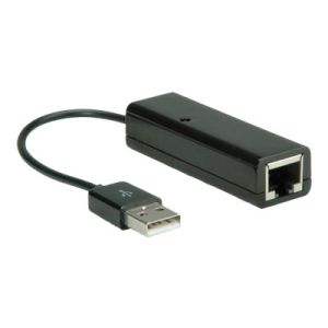 VALUE USB 2.0 to Fast Ethernet Converter - Netzwerkadapter - USB 2.0 - 10/100 Ethernet - Schwarz