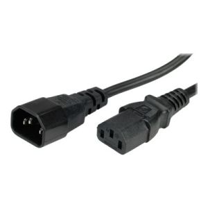 VALUE - Spannungsversorgungs-Verlängerungskabel - IEC 320 EN 60320 C14 (M) bis IEC 320 EN 60320 C13 (W) - Wechselstrom 250 V - 3 m - geformt