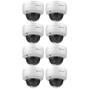 HIKVISION Kamera-Set 8x IP Dome Überwachungskamera DS-2CD3143G2-ISU(2.8mm)
