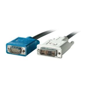VALUE - Videokabel - HD-15 (M) bis DVI-A (M) - 2 m - Flügelschrauben - Schwarz