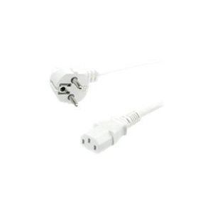 VALUE - Stromkabel - IEC 60320 C13 (M) bis CEE 7/7 (SCHUKO) (M) - Wechselstrom 250 V - 1.8 m - 90° Stecker