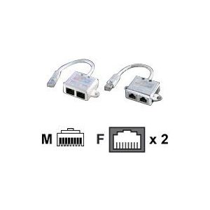 VALUE - Netzwerkadapter - RJ-45 (M) bis RJ-45 (W) - STP - CAT 5e - weiß