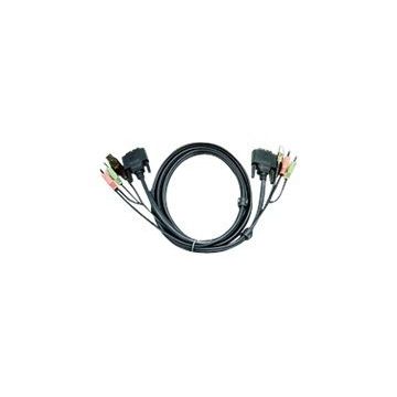 ATEN 2L-7D05UD - Video- / USB- / Audio-Kabel - USB, stereo mini jack, DVI-D (M) bis stereo mini jack, USB Type B, DVI-D (M) - 5 m
