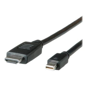 Roline - Videokabel - DisplayPort / HDMI - HDMI (M) bis Mini DisplayPort (M) - 3 m - abgeschirmt