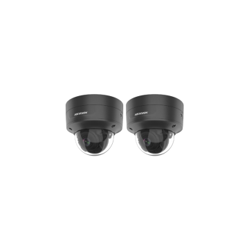 HIKVISION Kamera-Set 2x IP Dome Überwachungskamera HIKVision DS-2CD2766G2-IZS(2.8-12mm)(C)/BLACK
