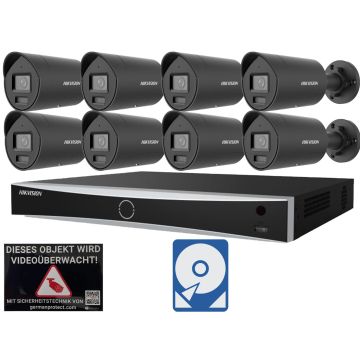 Hikvision M3 Videoüberwachungsset 8x Bullet Kamera 4MP + NVR 8 Kanal + 4 TB Festplatte 