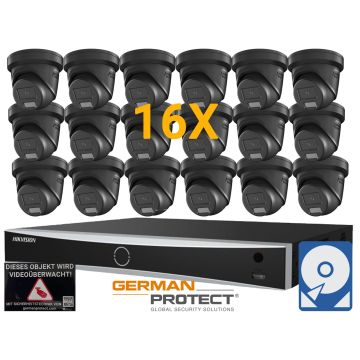 Hikvision M14 Videoüberwachungsset 16x Turret Kamera  4MP + NVR 16 Kanal PoE + 4 TB Festplatte