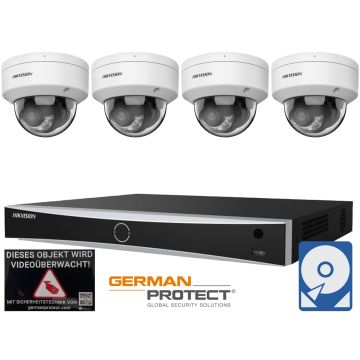 Hikvision M15 Videoüberwachungsset 4x Dome Kamera 4MP + NVR 8 Kanal + 4 TB Festplatte 