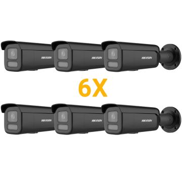 Hikvision Kameraset K7 mit 6x Bullet Kamera  4MP schwarz