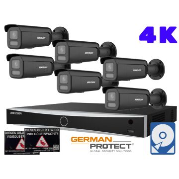 Hikvision M53 Videoüberwachungsset 6x Bullet Kamera 4K+ NVR 8 Kanal + 4 TB HDD