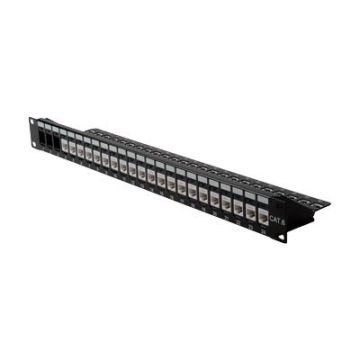 Roline - Patch Panel - Schwarz - 1U - 19" - 24 Ports