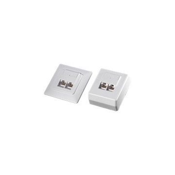 Rotronic Value - Installationskasten Netzwerkoberfläche - Wand montierbar - RJ-45 X 2 - weiß