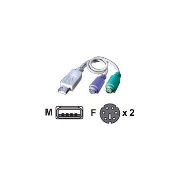 VALUE - Tastatur- / Maus-Adapter - PS/2, 6-polig (W) bis USB (M)