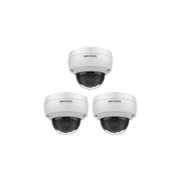 HIKVISION Kamera-Set 3x IP Dome Überwachungskamera DS-2CD3156G2-IS(2.8mm)(C)