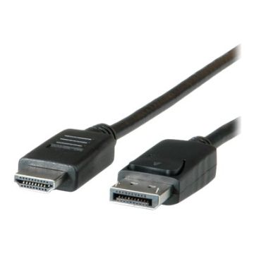 Roline - Videokabel - DisplayPort / HDMI - HDMI (M) bis DisplayPort (M) - 1 m - abgeschirmt