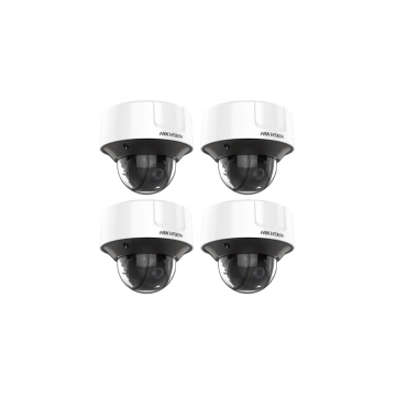 HIKVISION Kamera-Set 4x IP Dome Überwachungskamera DS-2CD3D26G2T-IZHSY(2.8-12mm)
