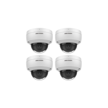 HIKVISION Kamera-Set 4x IP Dome Überwachungskamera DS-2CD3156G2-IS(2.8mm)(C)