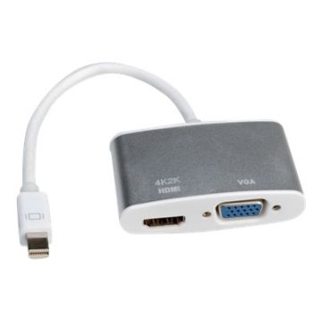 Roline - Videokonverter - HDMI / VGA - HDMI, DisplayPort, VGA - Silber