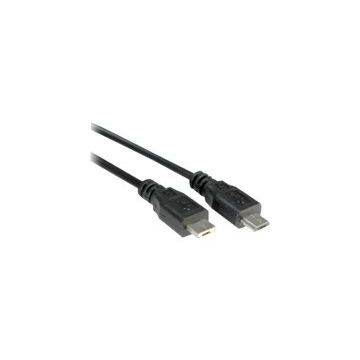 Roline - USB-Kabel - Micro-USB Type A (M) bis Micro-USB Type B (M) - USB 2.0 - 1.8 m - Schwarz