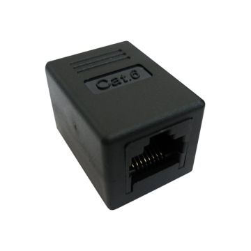 VALUE - Netzwerkkoppler - RJ-45 (W) bis RJ-45 (W) - ungeschirmt - CAT 6a - Schwarz