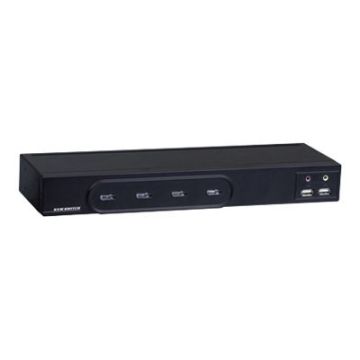 ROLINE Dual Head KVM Switch - KVM-/Audio-Switch - USB - 4 x KVM/Audio - 1 lokaler Benutzer - Desktop