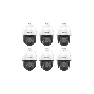 HIKVISION Überwachungskamera Set mit 6x IP PTZ Kamera DS-2DE7A425IW-AEB(T5)