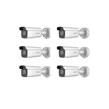 HIKVISION Kamera-Set 6x IP Bullet Kamera DS-2CD2666G2-IZS(2.8-12mm)(C)