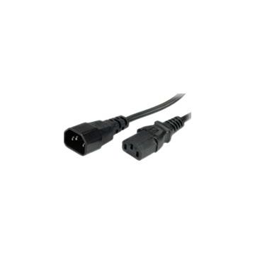 Roline Monitor Power Cable - Spannungsversorgungs-Verlängerungskabel - IEC 60320 C13 bis IEC 60320 C14 - Wechselstrom 250 V - 10 A - 1 m