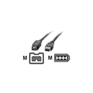 Roline - IEEE 1394-Kabel - 9 PIN FireWire 800 (M) bis FireWire, 6-polig (M) - 1.8 m ( IEEE 1394 ) - Schwarz