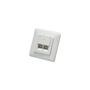 Roline Wall Jack - Anschlussdose, Unterputz - RJ-45 X 2 - weiß