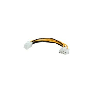 Roline - Stromkabel - 4 PIN ATX12V (M) bis PCI-Express-Stromversorgung, 8-polig (W) - 15 cm