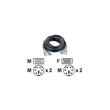 ATEN 2L-1010P/C - Tastatur- / Video- / Maus- (KVM-) Kabel - PS/2, 6-polig, HD-15 (M) bis PS/2, 6-polig, HD-15 - 10 m - für MasterView CS-124A, CS-172; MasterView Lite CS142; MasterView Plus CS138A