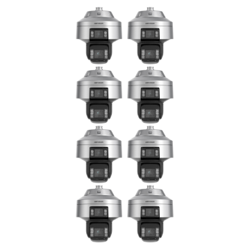 HIKVISION Überwachungskamera Set mit 8x IP PTZ Panorama Kamera iDS-2SK7184MXS-D(C5F2)(T2)