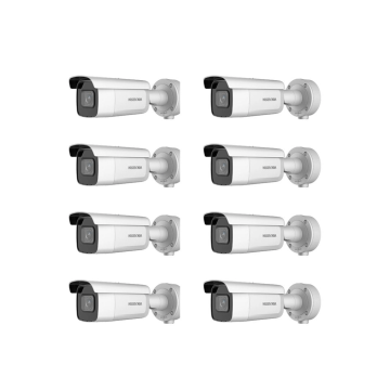 HIKVISION Kamera-Set 8x IP Bullet Kamera DS-2CD2666G2-IZS(2.8-12mm)(C)