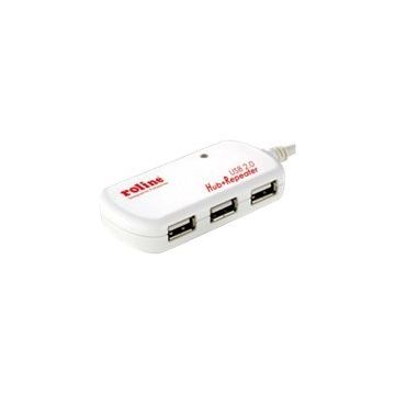 ROLINE USB 2.0 Hub with Repeater - Hub - 4 x USB 2.0 - Desktop