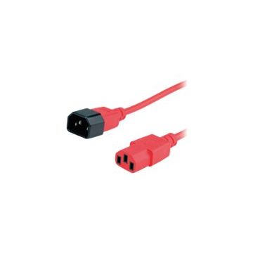 Roline - Spannungsversorgungs-Verlängerungskabel - IEC 60320 C13 bis IEC 60320 C14 - Wechselstrom 250 V - 1.8 m - geformt